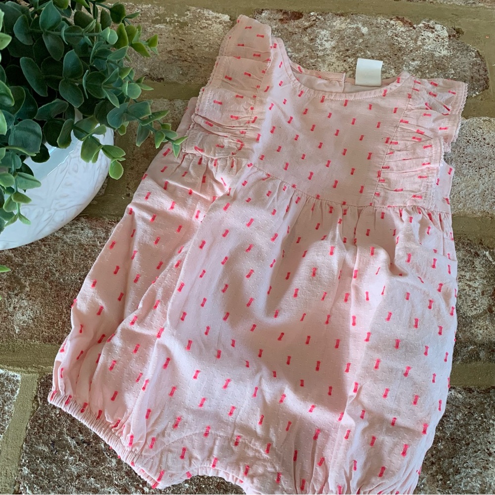 GAP | Pink Ruffled Romper | 0-3 Months